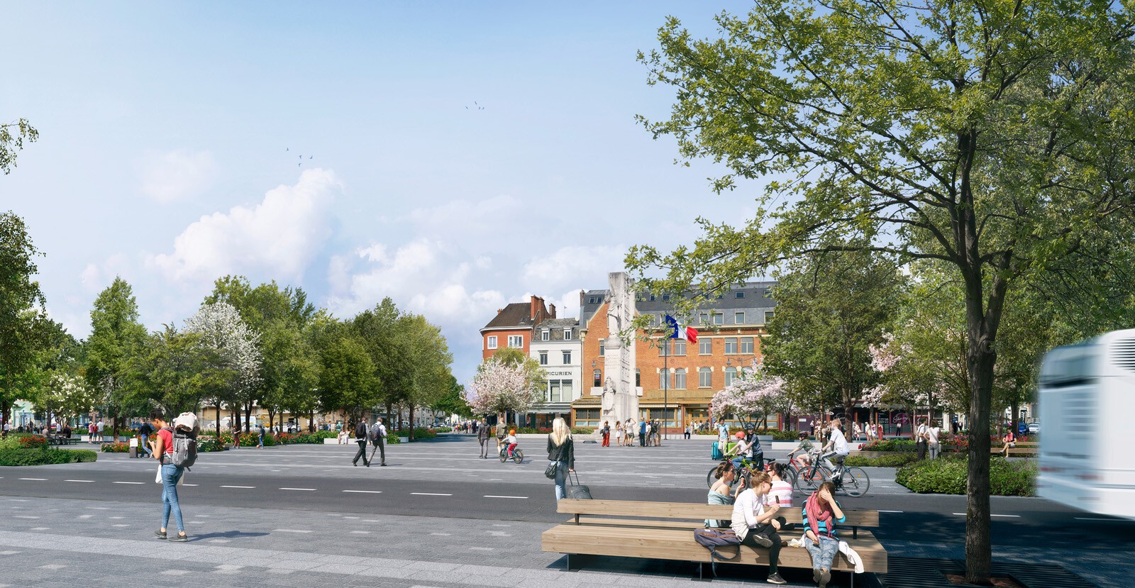 AJOA_ARRAS_Vue Place Foch Parvis